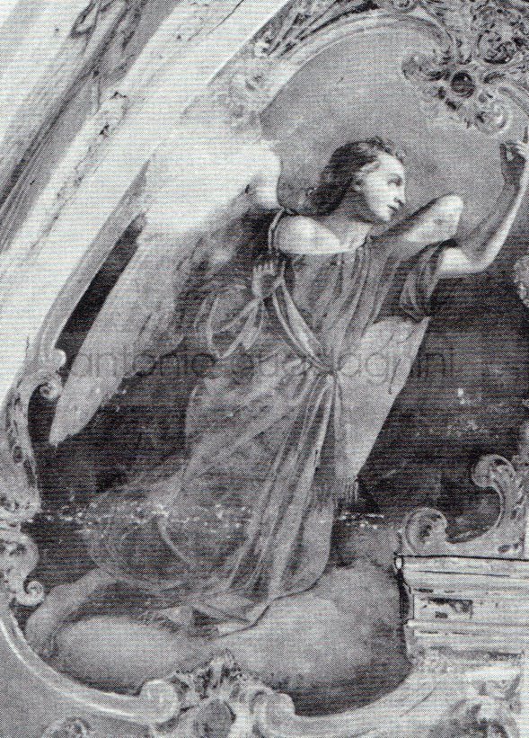 Angelo dell'Annunciazione - 1856 - affresco - ex chiesa della Disciplina di San Pietro - Sale Marasino (BS)